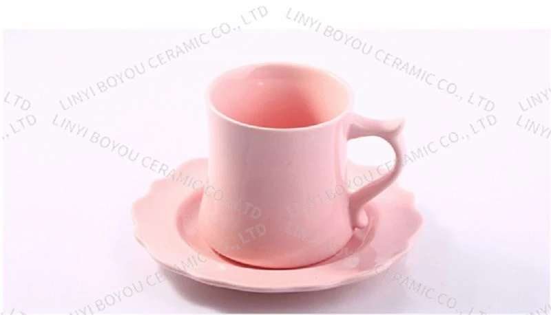 Color Glazed Cup And Saucer
